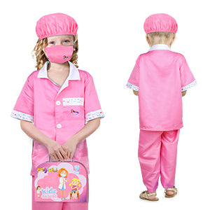 Magic4U Kids Doctor Costume Kit with Real Working Stethoscope and Carry Case, 34 Pieces Pretend-n-Play Realistic Medical Dr Toys for Toddler Boys Girls