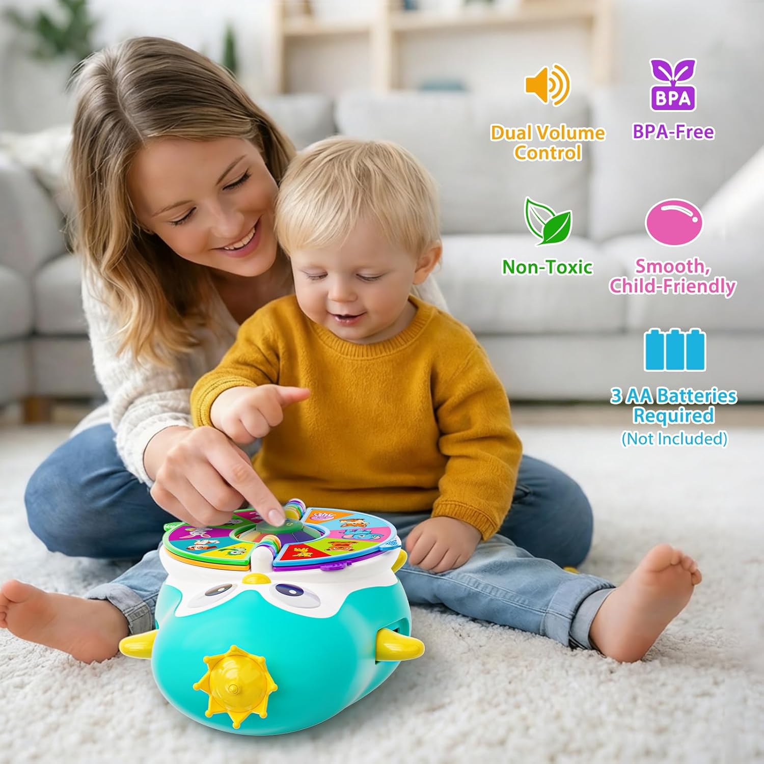 Toys for 1 Year Old Boy, Musical Penguin Learning Toy for Toddlers 1-3, Interactive Educational Toy with Lights & Sounds, First Birthday Gifts for 1 2 Year Old Boys Girls, Baby Toys 12-18 Months