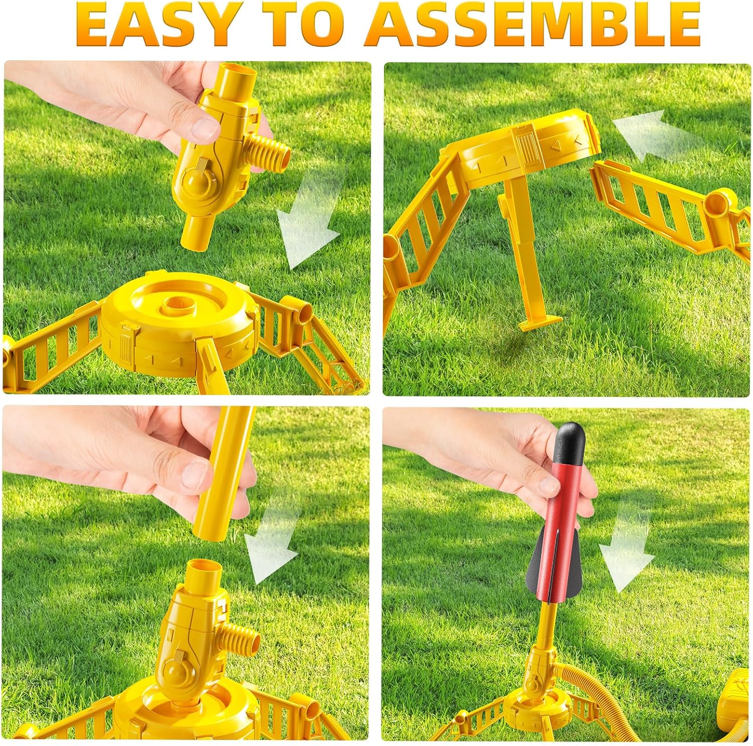 NIPLOOOW Rocket Launcher for Kids, 12 Foam Rockets, Launch up to 100+ft, Outdoor Outside Backyard Toys for Boys & Girls, Birthday Gift Toys for Kids Boys Girls Age 3 4 5 6 7 8 Years Old